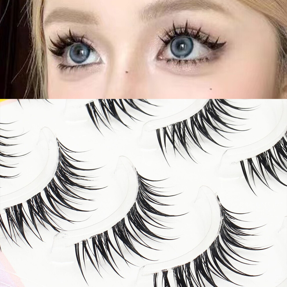 Creation-3C 5 Pairs Wispy Long Volume Fake Eyelashes For Women