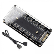 4XHub Cable 10-Port RGB Fan Hub 12V 4-Pin