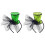 St. Patrick's Day Mini Top Hat Headband Green Bow Mesh Rose 1