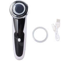 Elektrische gezichtsmassager voor huidverstrakking, oplaadbaar, roodlicht vibratietherapie met verkoelende massagekop, 3 snelheden, geschikt voor