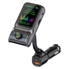 QC3.0 Fast Charge Car MP3 Player FM Transmitter HD Colorful Screen Display Car Supplies