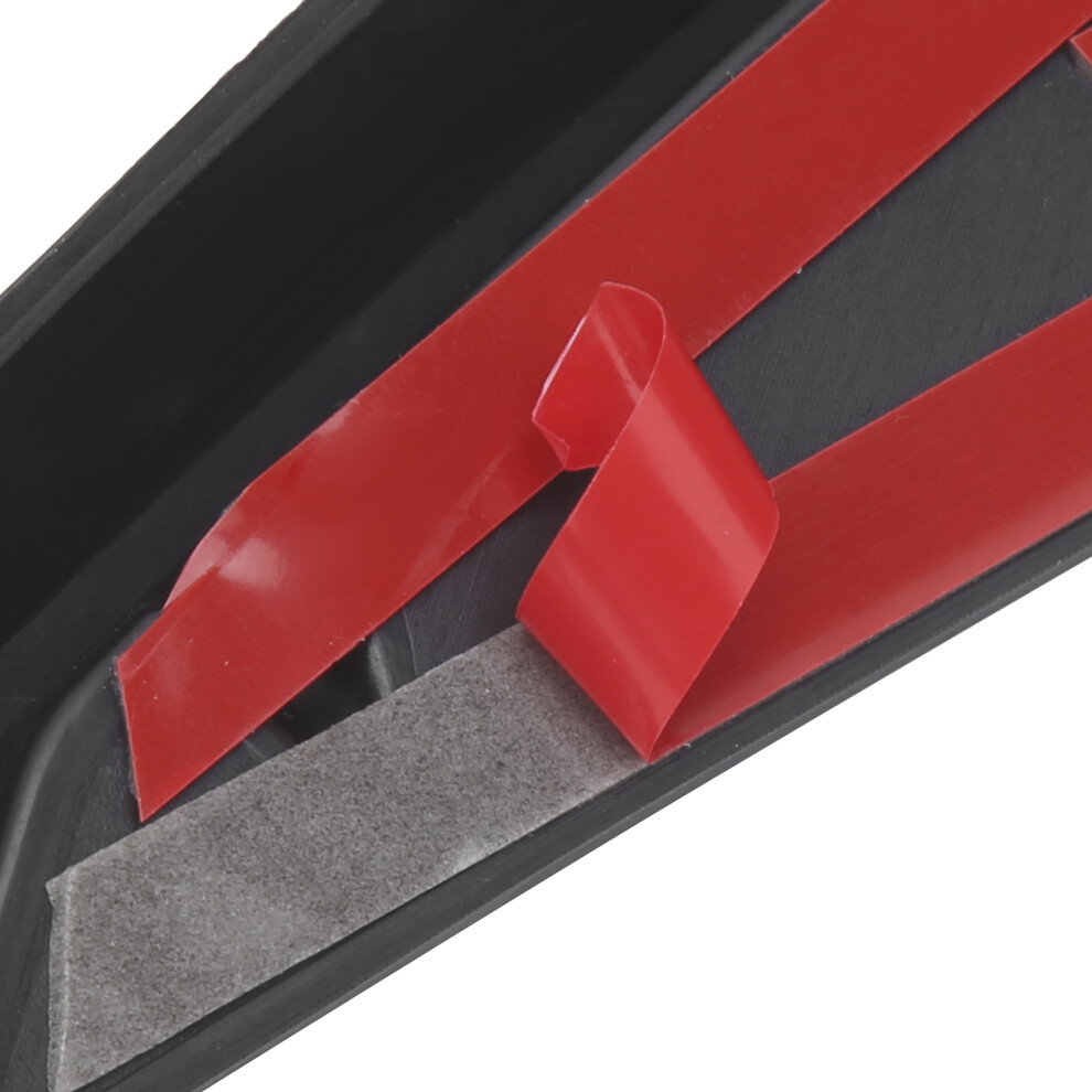 Pair Side Fender Vent Cover Trim Pu Rubber Glossy 340 X 80Mm Black 4041392134054