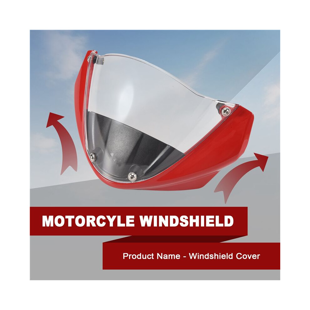 Motorcycle Windshield Cover Windshield Fairing For 696 795 796 M1100, Red 6031112690234