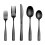 20 Pcs Black Silverware Set, Flatware Set for 5, Square Cutlery Set, Mirror Polished Tableware Eating Utensils Set 1