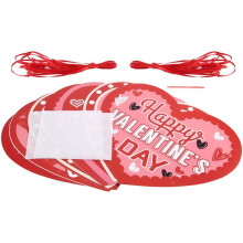 Valentine'S Day Theme Heart Door Hangers Happy Valentines Day Party Decoration Banner