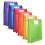6 Pcs A4 Plastic Wallets Folders Popper Wallet Document Pockets Envelope File Folder with Button Closure Card Slot 1