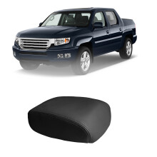 For 2006-2014 Ridgeline PU Leather Center Console Lid Armrest Cover Sticker Trim Black