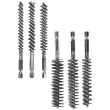 Boorborstel RVS Borstels Staalborstel voor Boormachine Reiniging Draadborstel met Zeskantige Steel 6 Stuks