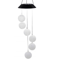 Solar Light Zmiana Koloru LED Garden Yard WisząCe OśWietlenie Dekoracyjne Zasilane na ZewnąTrz Dzwonki Wiatrowe Wodoodporne Lampy