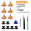 6 Pack TMR Effect Joystick Replacement for PS5 Controller 3D Analog Stick Thumbstick Anti-Drift Parts Repair Tools 4
