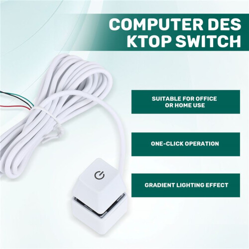 2M Portable LED Lights Computer Desktop  PC External Start Power /Off Button Extension Cable, RGB Light 1