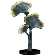 Nordic Ginkgo Biloba Ornament Leaf Sculpture Home Decor Living Room Office Resin Ornament Accessory DesktopDecor CraftsA