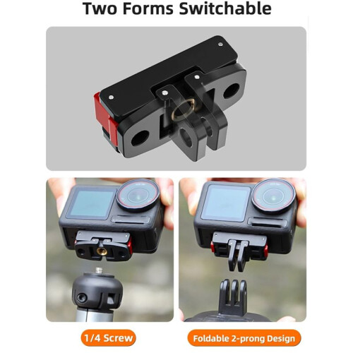 Magnetic Adapter Mount for  Osmo Action 5 Pro 4 3 Foldable Quick Release Mount Base Camera Tripod Adapter Mount 1
