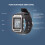 Rectangular Digital Sports Watch Waterproof Luminous Large Screen Black 5