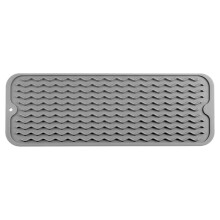 Dish Drying Mat for Multiple Usage, Easy Clean, Eco-Friendly, Heat-Resistant Silicone Mat for Kitchen Counter Grey-B