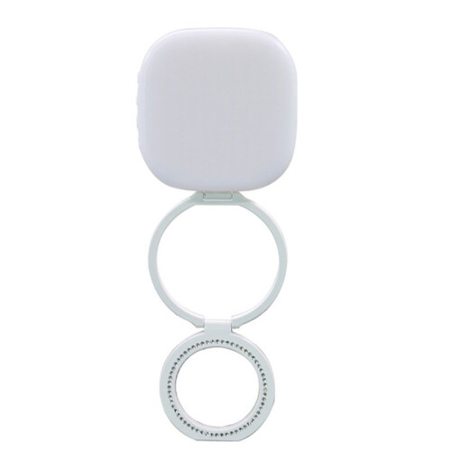 Magnetic Selfie Light Type-C Rechargeable Portable Phone Light Foldable Ring Light with Mirror for  & Android