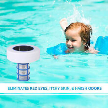 Solar-Pool-Ionisator, Kupfer-Pool-Ionisator-Schwimmer, Automatische Umschaltung Des Mehrfarbigen LED-Nachtlichts, Schwimmender Poolreiniger