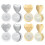 8PCS Earring Backs for Droopy-Ears, Earring Lifter Backs Replacements for Heavy Earrings,Gold+Silver 2