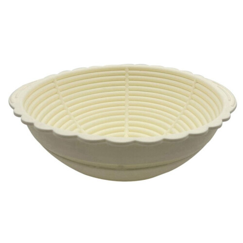 Bread Proofing Basket,Silicone Round Bread Foldable Sourdough Baking Basket Waterproof Proofing Bowls,Creamy-White