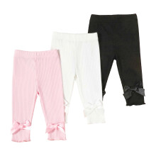 Baby Pants Ribbed Ruffle Bell Bottoms 3 Pack Pink 2-3 Years