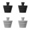 Silicone Bathtub Stopper Universal Fit 2-Pack Black Gray 1