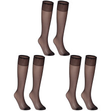 Women's Silk Thigh-High Socks Nylon 4 Pairs