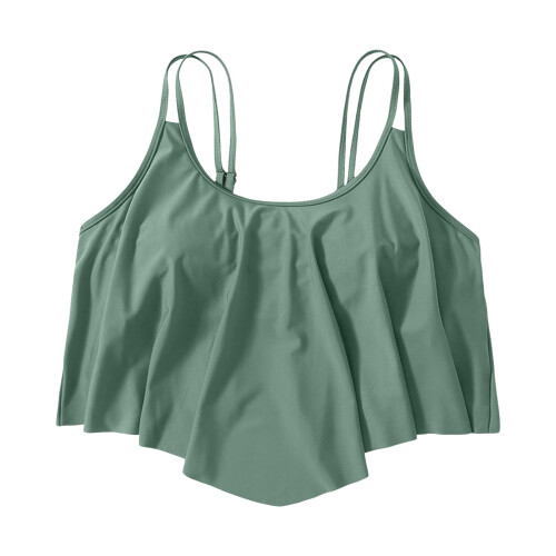Γυναικεία μαγιό Tankini με βολάν και έλεγχο κοιλιάς, μεγάλα μεγέθη