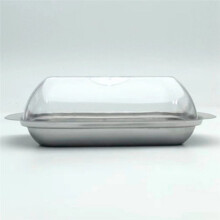 Butter Container - White Butter Fridge Storage Container Butter Storage Box,Metal Butter Box with Lid