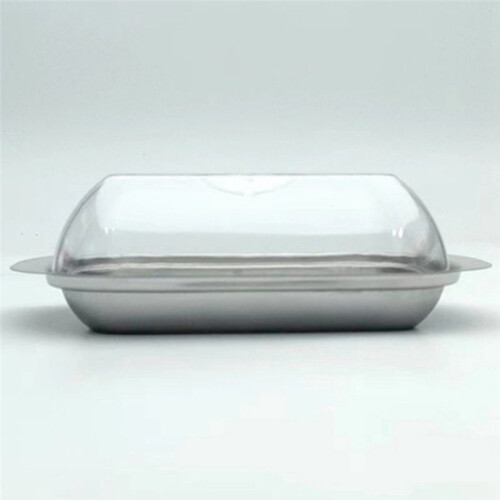 Botercontainer - Witte Boterkoelkastopslagcontainer Boteropslagdoos, Metalen Boterdoos met Deksel