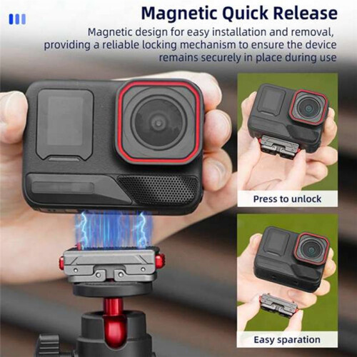 Magnetic Quick Release Adapter Base for  X4 X3 Ace/Ace Pro ONE X2  12 Action Camera Tripod Adapter