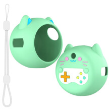 Cute Silicone Case Protective Skin Sleeve Anti-Fall Silicone Protective Case for Punirunes Virtual Electronic Pet Green
