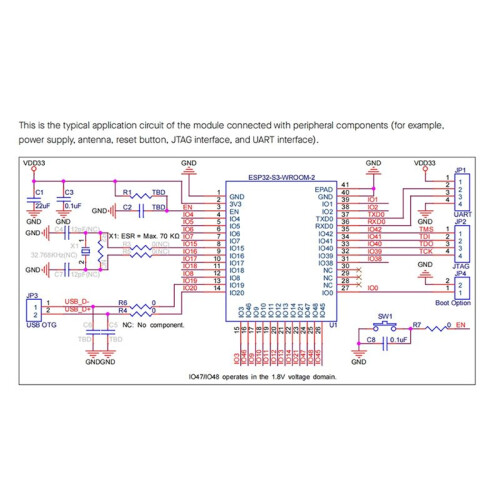 ESP32-S3-WROOM-2-N32R16V Module High Capacity AIOT Ultra Neural Network/Signal Processing Capability Module 2