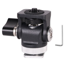 Adattatore per Montaggio Hot-Shoe Girevole A 360 Supporto per Montaggio A Vite da 1/4 di Pollice Testa A Sfera per Treppiede per Fotocamera
