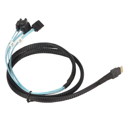 Fast Data Access Cable with Strain Relief Protection, Serial Attached SCSI Breakout Featuring Stainless Steel Latches and RAID Controller 2