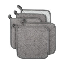 100 % Coton Kitchen Everyday Basic Maniques en Éponge Résistantes à la Chaleur pour la Cuisine et la Pâtisserie, Lot de 5 A