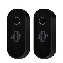 2 Sensori di Vibrazione WiFi Intelligenti, Rilevatori di Vibrazioni Wireless, Rilevamento di Attività e Urti In Tempo Reale, Nero