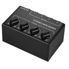 CX400 Audio Mixer Stereo 4-Channel Passive Mixer Microphone Multi-Channel 1 in 4 Out Stereo Splitter for Studio
