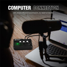 DEBRA PROFESSIONAL AUDIO Live Broadcast Sound Card Echo Audio Mixer Interface External with for Microphone Musical