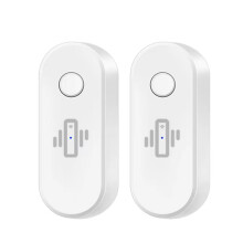 2 Sensori di Vibrazione WiFi Intelligenti, Rilevatori di Vibrazioni Wireless, Rilevamento di Attività e Urti In Tempo Reale, Bianco