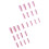 24pcs Pink French False Nails - S420 ABS 1