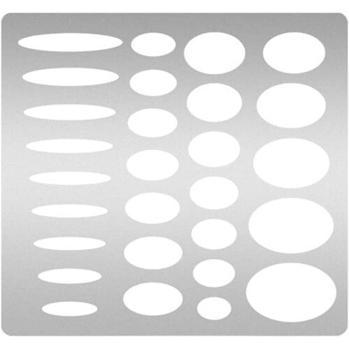 Metal Oval Stencil Template Stainless Steel 1 Piece