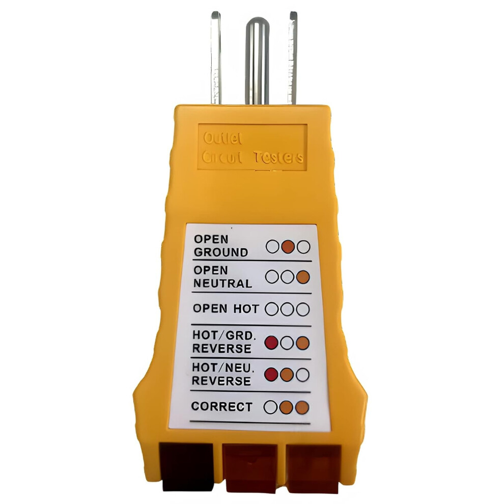 Outlet Tester, Socket Tester For Standard North American Ac Electrical Outlets, Receptacle Tester For Plug Security Test 9009879621324