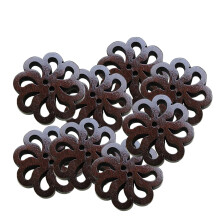 Wooden Buttons Hollow Round 2-Holes 40 Pcs