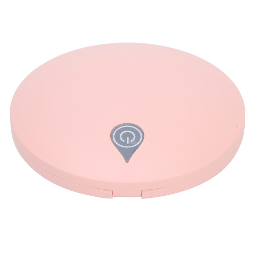 Wireless Charging LED Makeup Mirror Handheld Rechargeable Compact Touch Control Adjustable Brightness Simulated Natural Light Clear Image Lightweight 1
