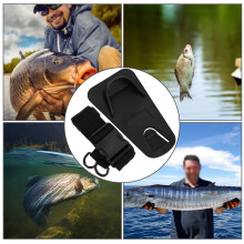 Lightweight Black Fishing Rod Waist Belt, Adjustable, 25.2g