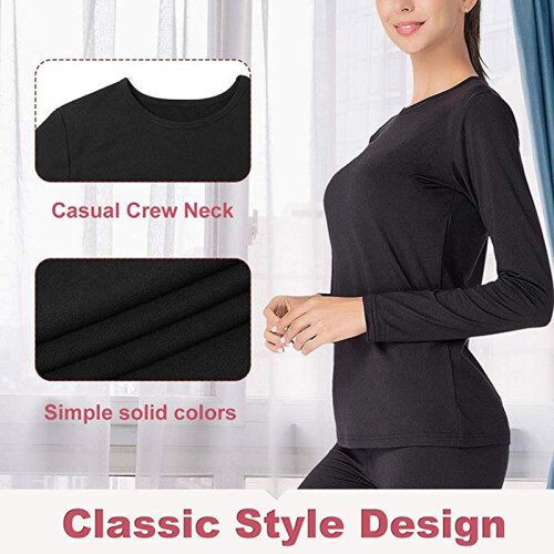 (XL) Women\'s Thermal Underwear Set - Soft Plush Lined 2