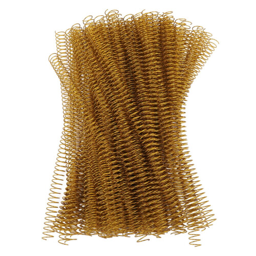 Gold Spiral Binding Coils 14.3mm for A4 Projects 48 Teeth 115 Sheets 9/16in 1