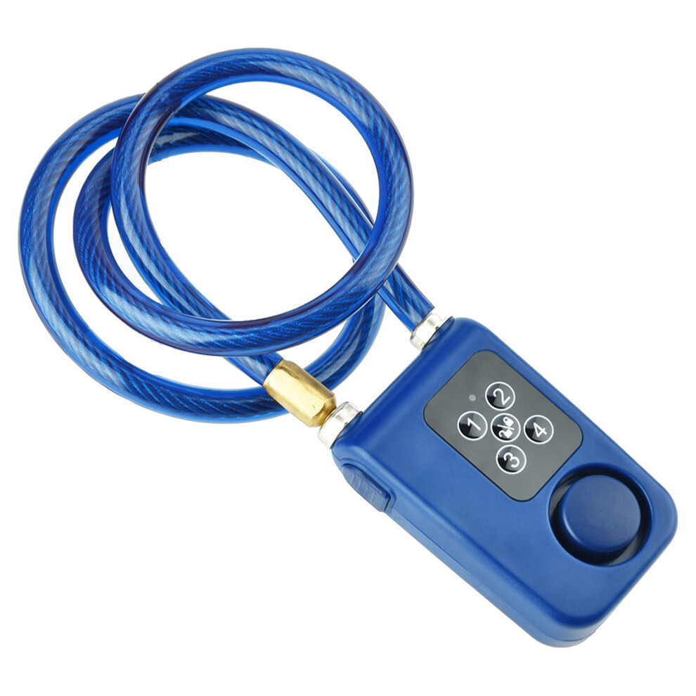 Y787 Smart Alarm Chain Lock For Bike Gate, Blue, 80Cm, 10Mm Diameter 5051393286675