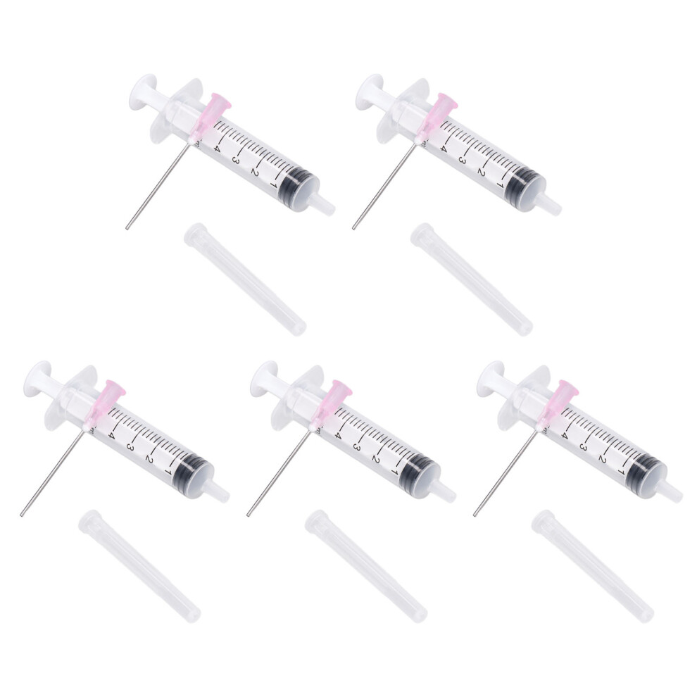 5Pcs 5Ml Plastic Ink Filling Syringe, 5Cm Needle For Cartridges 7601375993473
