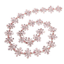 Cadena de strass 1 yarda 3,5 cm de ancho rosa para boda